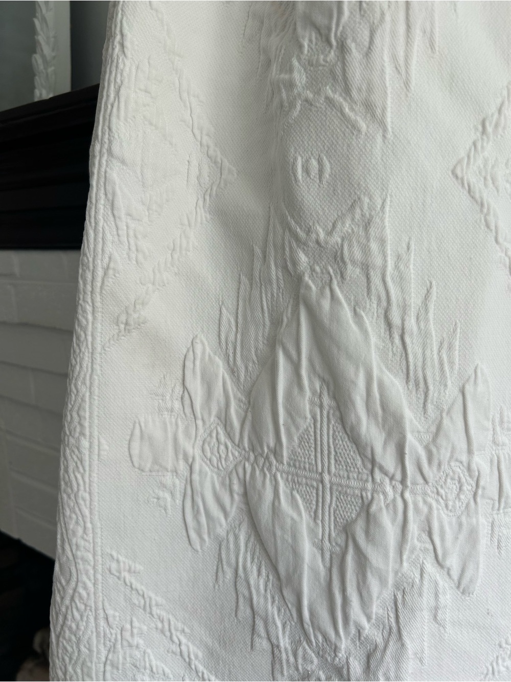 Ralph Lauren Matelasse White Quilted Bedspread Size Full - Picture 2 of 7